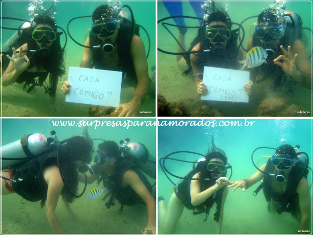 pedido de casamento debaixo da água 