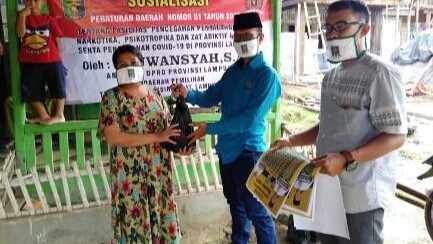 Sosperda Narkoba, Anggota DPRD Lampung Azuwansyah Pinta Masyarakat Bantu Cegah Covid-19