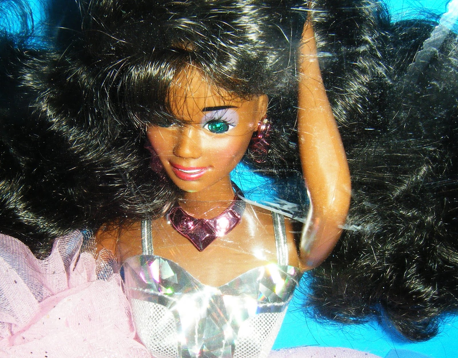 Barbie 1991 Sparkle Eyes Doll Punch Out Sheet Scan