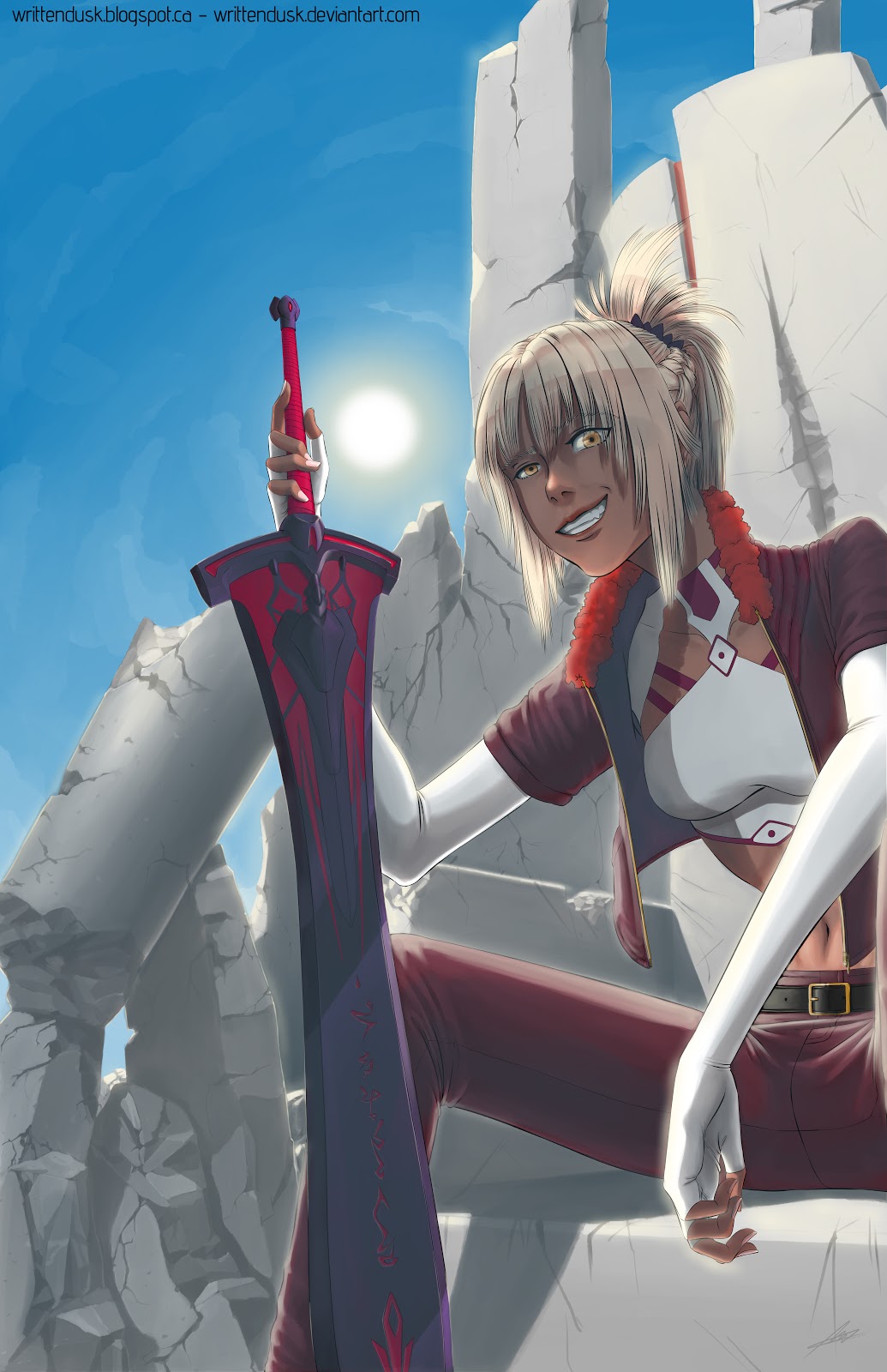 WrittenDusk: Fan Art: Mordred Alter - Fate/Grand Order