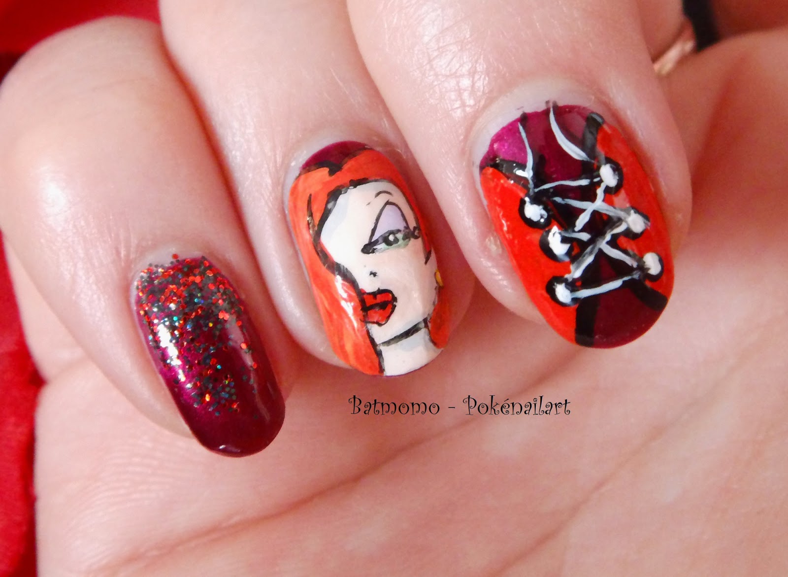 Pokénailart Nail Challenge Collaborative Skittlette Jessica Rabbit
