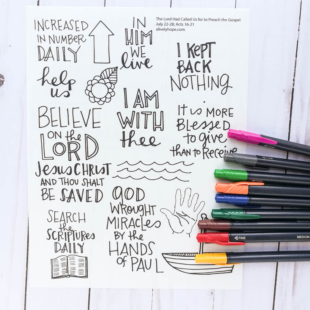 A Lively Hope: Come Follow Me Sketchnotes: The Lord Had Called Us for ...