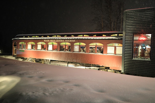 Old rail dining car from outside Addie Camp