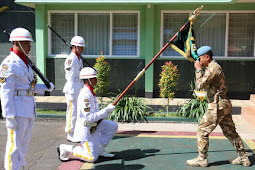 Pulang Dari Satgas UNIFIL KONGA XXIII-M, Prajurit YONIF RAIDER 514 KOSTRAD, Melaksanakan Penciuman  TUNGGUL SABADDHA YUDHA