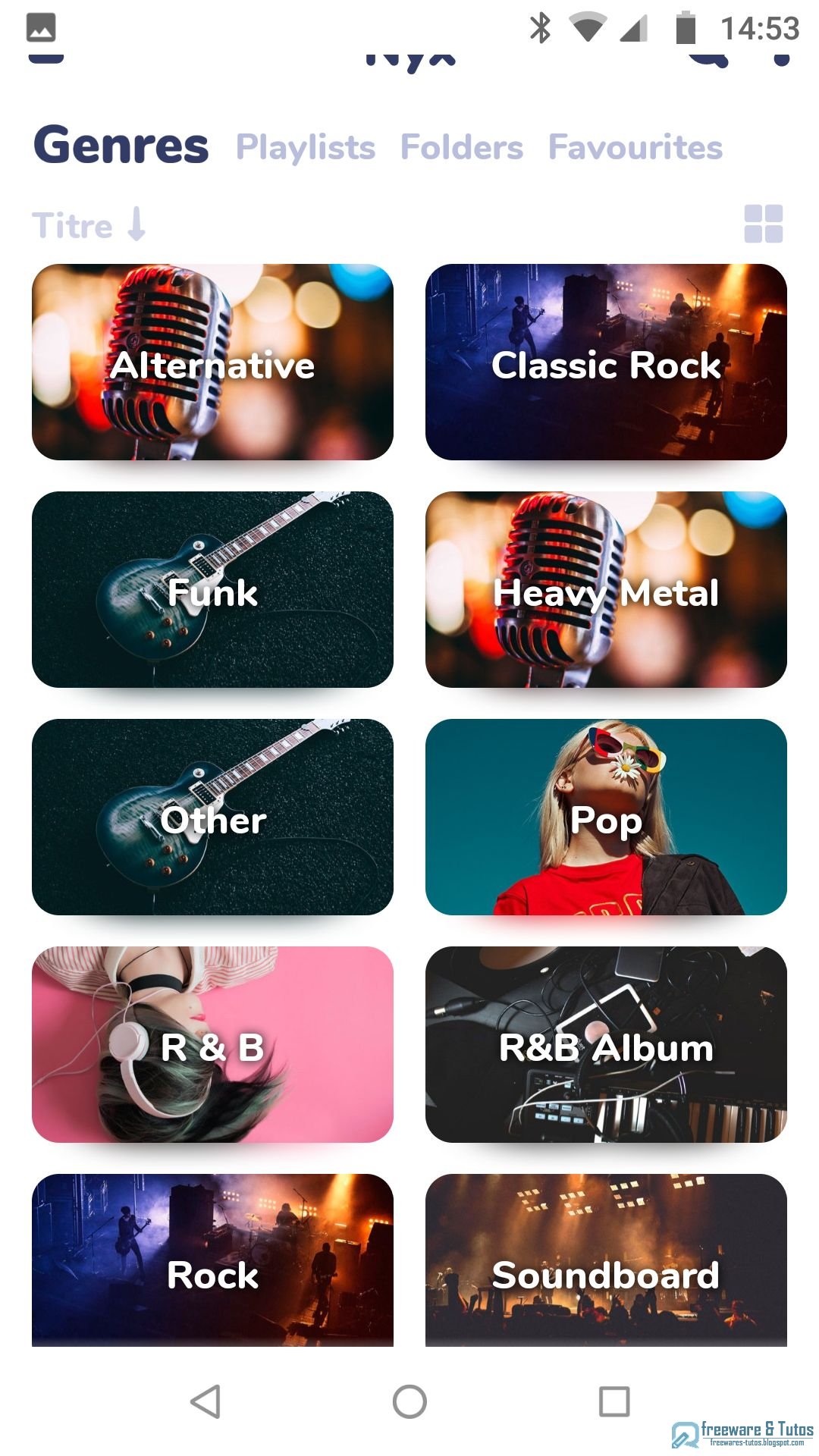 Nyx Music Player un élégant lecteur audio pour Android