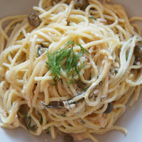 Recept: Pasta met zalm, dille en kappertjes