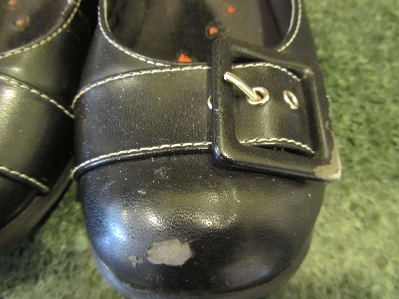 creative savv: Repairing damaged surface of faux leather shoes