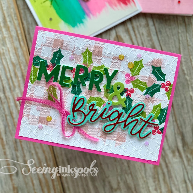 Seeing Ink Spots Christmas Cards in a A Bright Palette