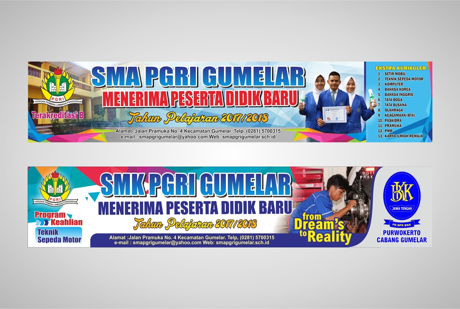 Contoh Spanduk Penerimaan Siswa Baru