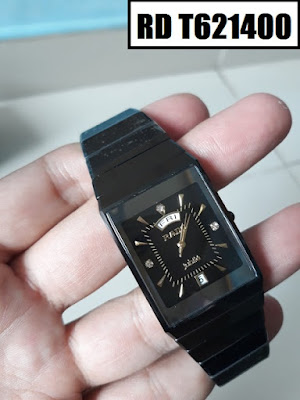 đồng hồ nam dây đá ceramic đen bóng RD T621400