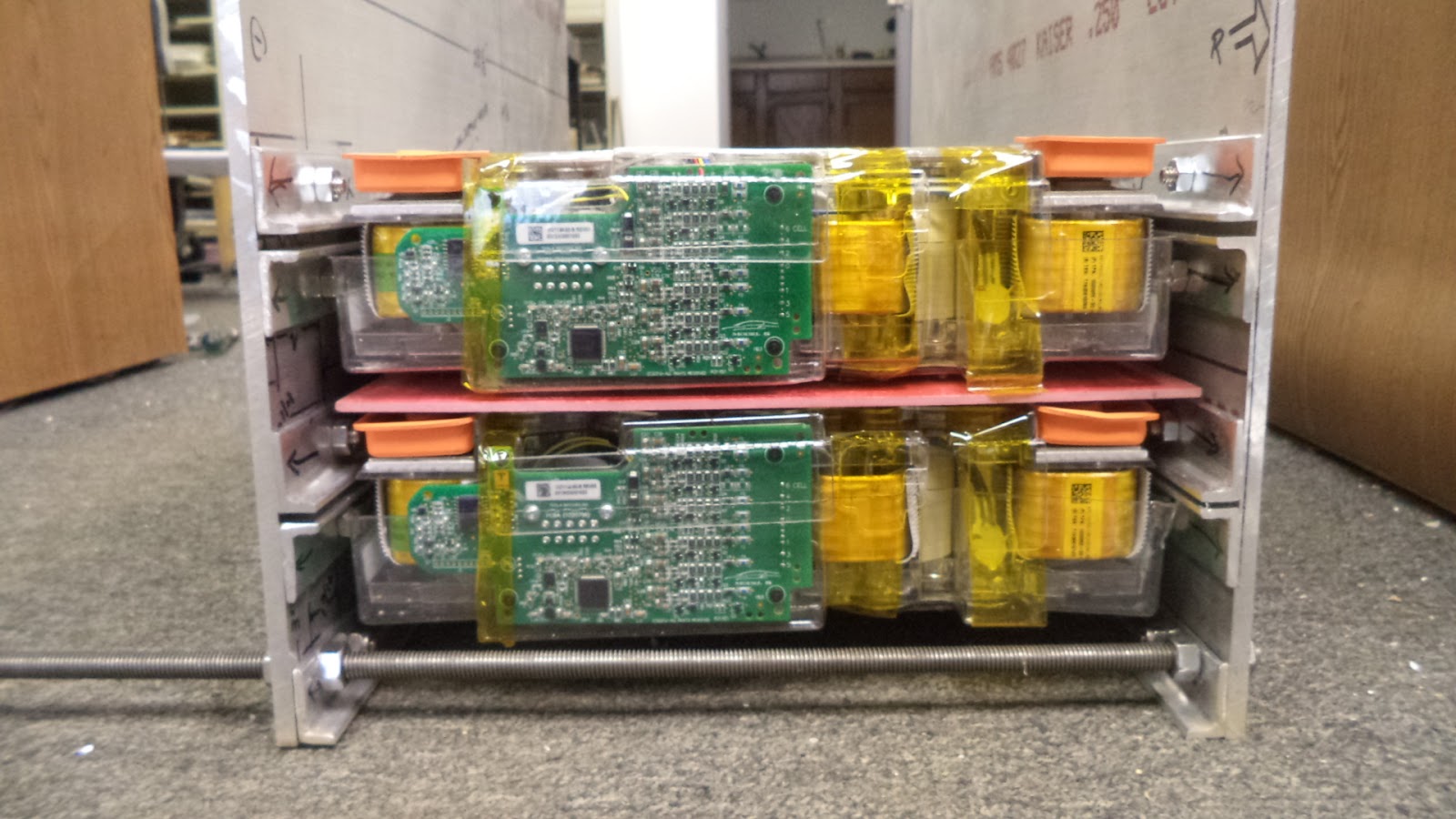 William's EV Bimmer 325i Support Frame for Two Tesla 5.3 kWh Battery