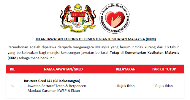 jawatan kosong kementerian kesihatan malaysia vaksin