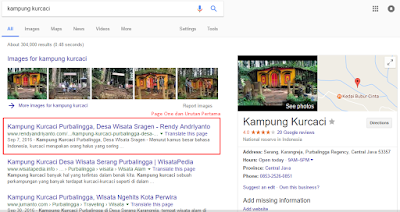 Contoh Artikel Page One dan Urutan Pertama Mesin Pencari Google Contoh Artikel Page One dan Urutan Pertama Mesin Pencari Google
