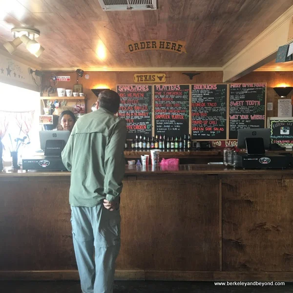 order counter at Holy Smoke Texas Style BBQ in Bishop, California