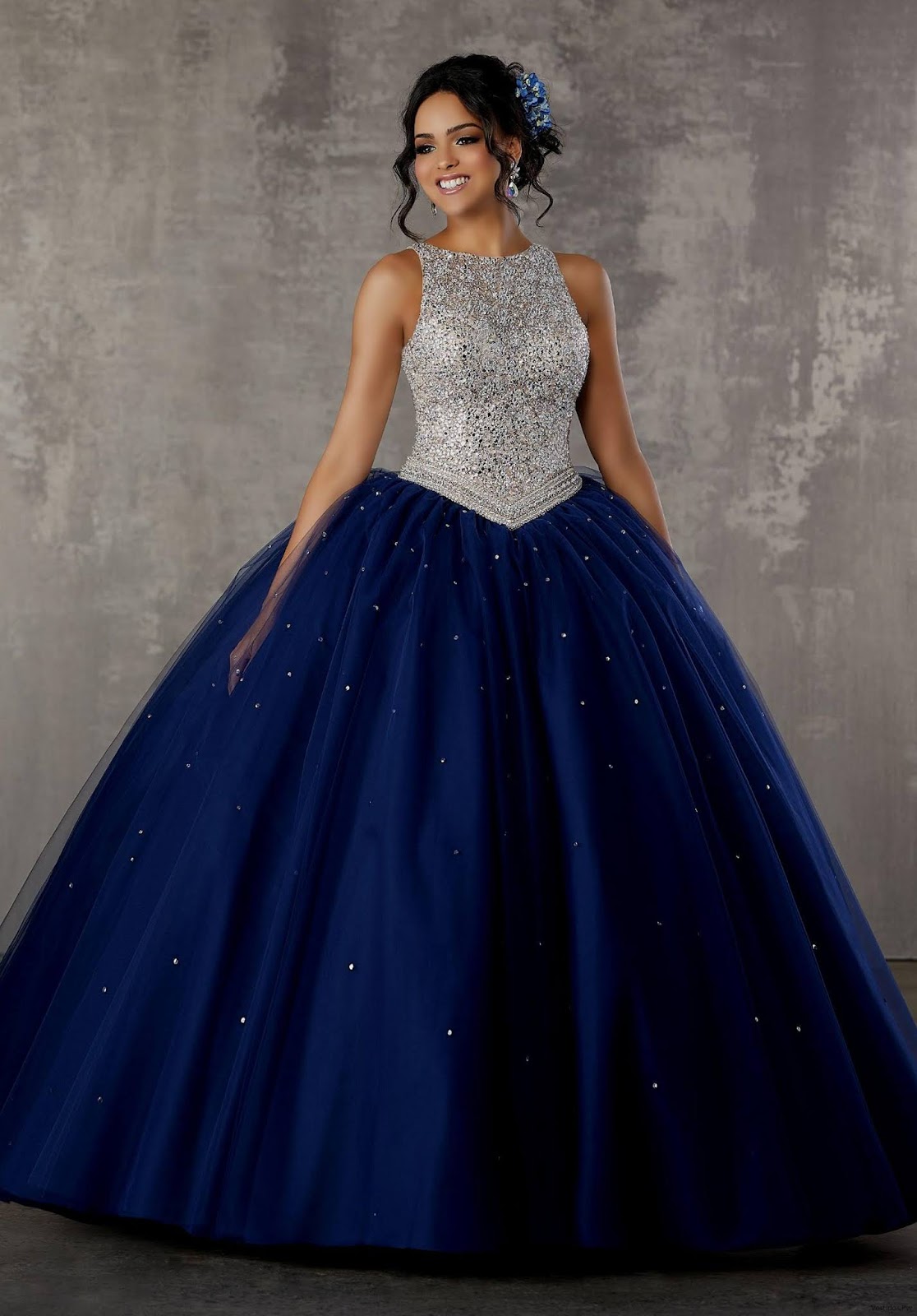 M s de 45 Vestidos de 15 Azul Fiesta 2019 Vestidos Moda