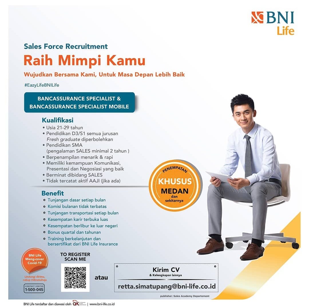 Info Loker Medan Terbaru Di Pt Bni Life Insurance Poskerjamedan Com