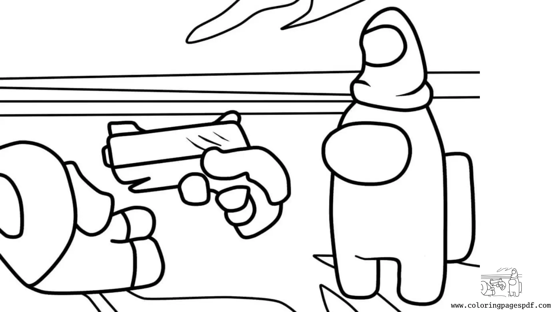 Coloring Page Of Pistol Kill Animation