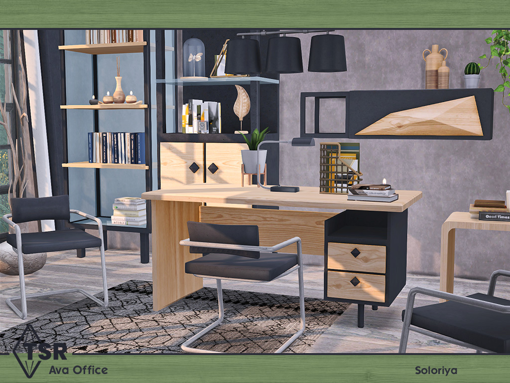 soloriya: Ava Office. Sims 4