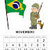 CALENDÁRIOS 2019 COLORIDOS - MÊS DE NOVEMBRO