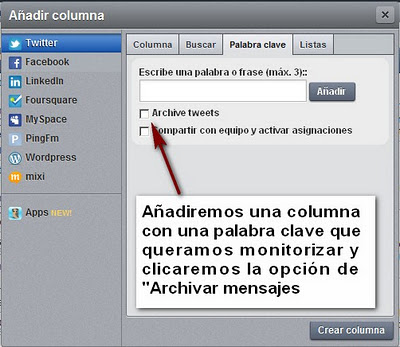 hootsuite archivar mensajes