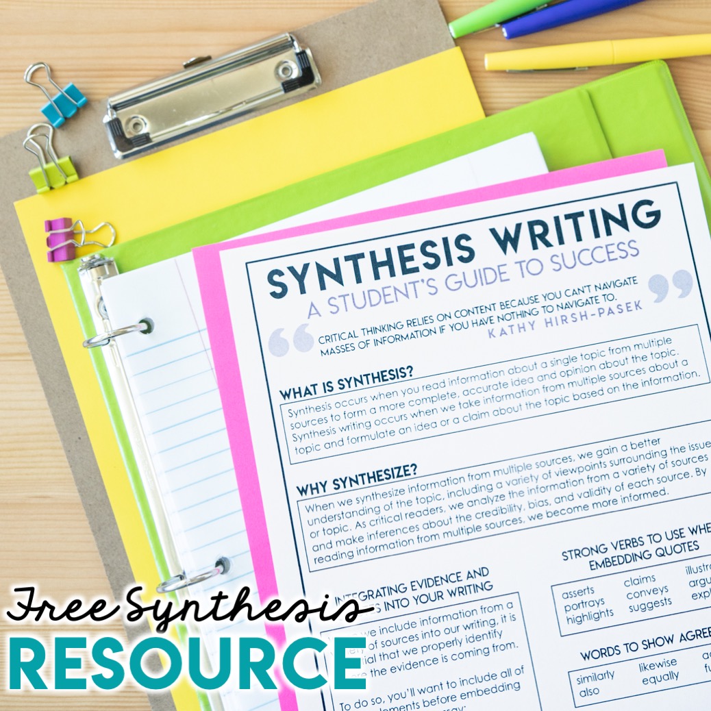 synthesis writing activities