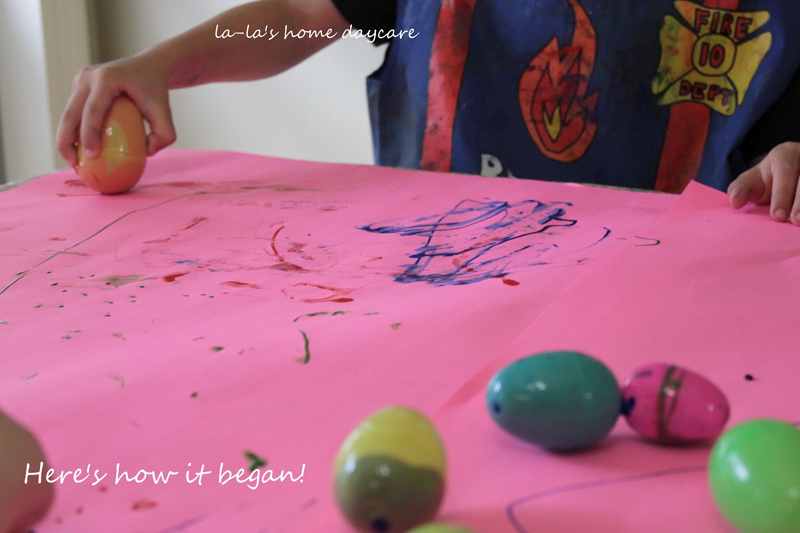 LaLa's Home Daycare Plastic Egg Painting