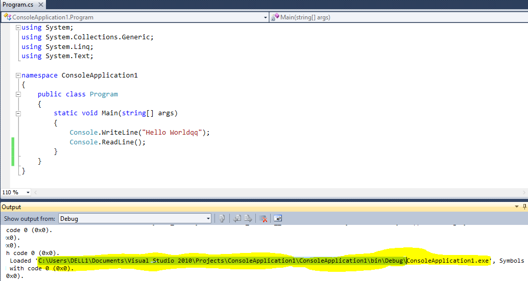C# - 'Hello World' Console Application program. | Automation Home