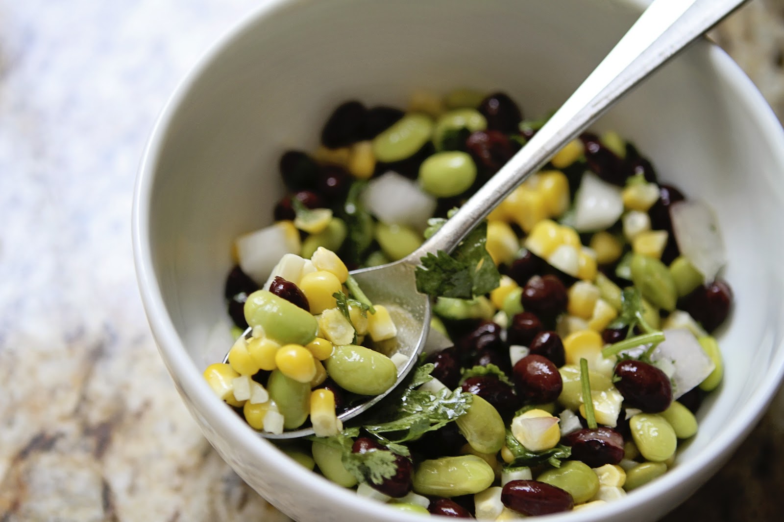 Suppers at Sunset Black Bean, Corn, and Edamame Salad