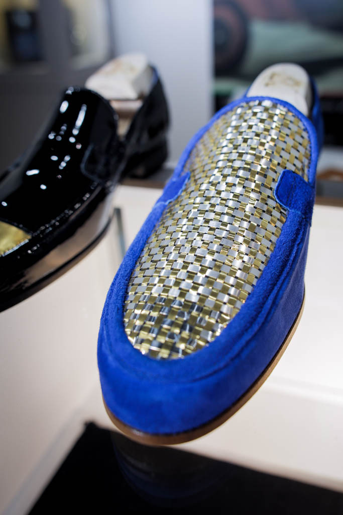 foot talk: 24-carat gold shoes: Leatherworld Middle East conference, Dubai