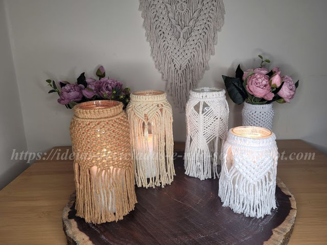 Macrame Candle Holder