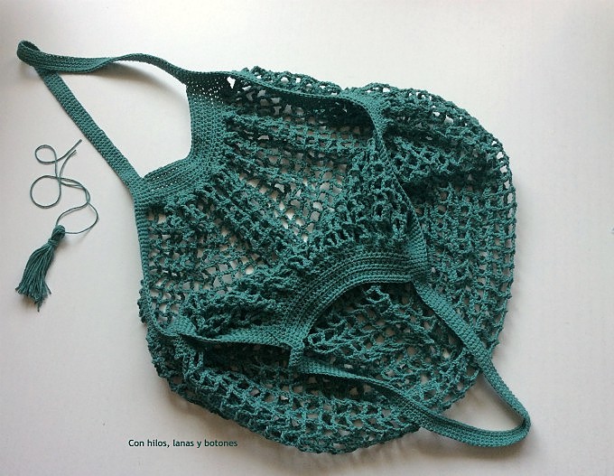 Con hilos, lanas y botones: French Market Bag