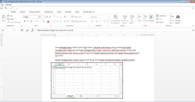 Cara Menggunakan Table Excel di Ms Word2
