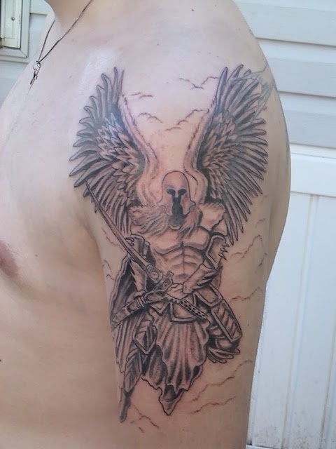 Tatuagens masculinas: Tatuagens de anjos (Arcanjo, guerreiro e da morte)