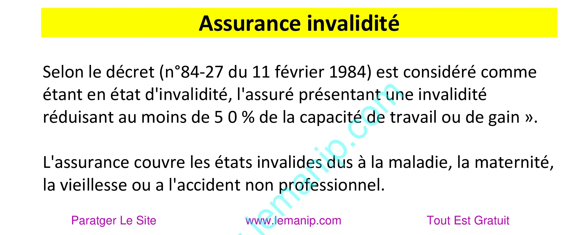 Assurance invalidité