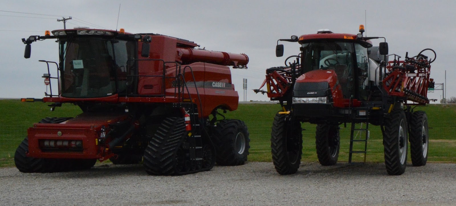 Industrial History Short, Narrow Truss Bridge and Big Farm Equipment