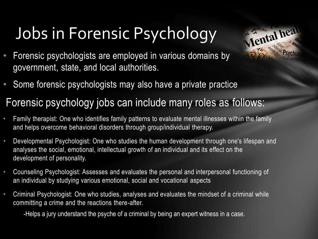Forensic Psychologist Job Description Resume Letter