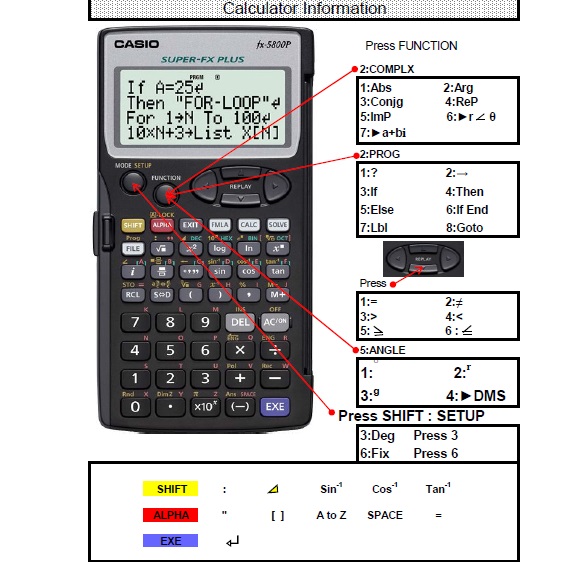 Cara Menggunakan Kalkulator Casio Fx 5800p