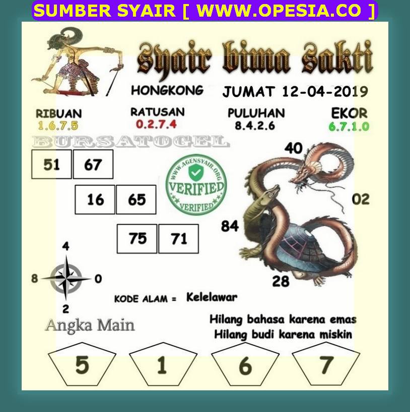 Kode syair hk Jumat 12 April 2019 GOsyair SEDIA KODE