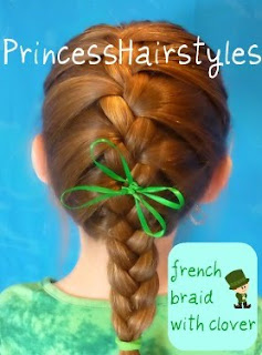 french braid with clover
