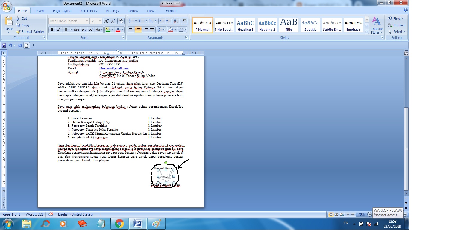 MEMBUAT TANDA TANGAN DI MS.OFFICE DENGAN MUDAH 2019