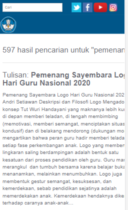 Plagiarisme Logo Hari Guru Nasional 2020 Zano My Id