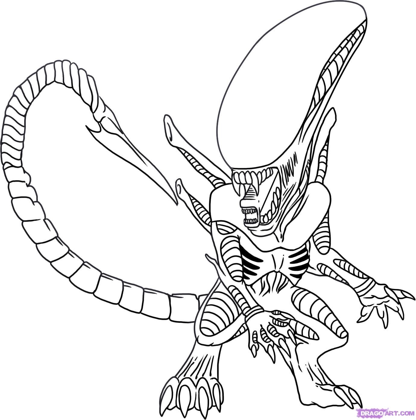 Printable Xenomorph Coloring Pages Printable World Holiday