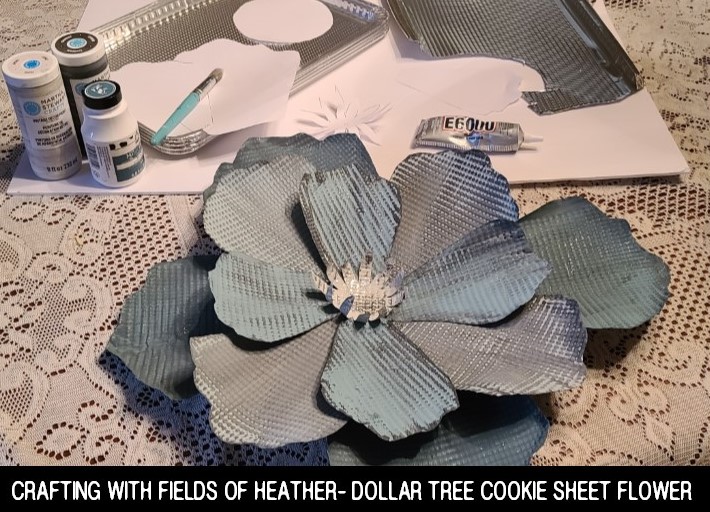 Dollar Tree Cookie Sheet Metal Flowers