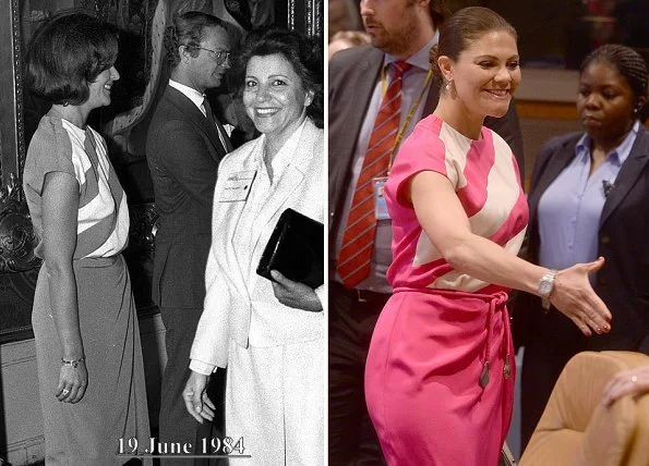 The dress worn by Crown Princess Victoria is an old dress of her mother Queen Silvia