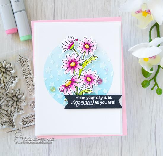 Daisy Card by Tatiana Trafivomich | Dainty Daisies Stamp Set by Newton's Nook Designs #newtonsnook #handmade Daisy Card by Tatiana Trafivomich | Dainty Daisies Stamp Set by Newton's Nook Designs #newtonsnook #handmade