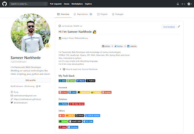 Create A GitHub Profile README