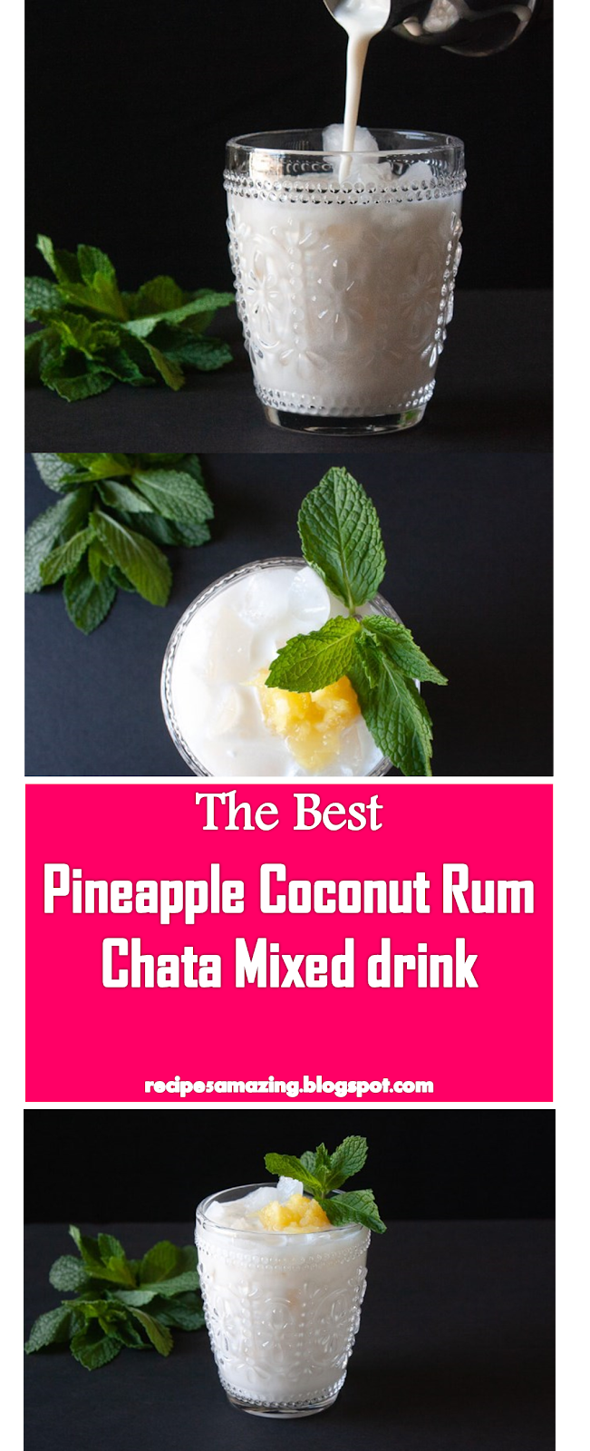 Fresh Drink >> Pineapple Coconut Rum Chata Mixed drink 10