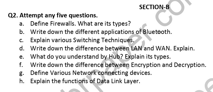 Networking Interview Questions and Useful for Final Exam