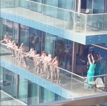 Decine di modelle vengono arrestate a Dubai, video di nudo sul balcone