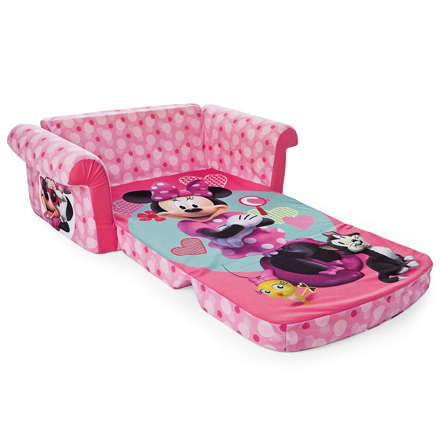 Flip Open Foam Kids Sofa with Minnie Mouse Themes best classic